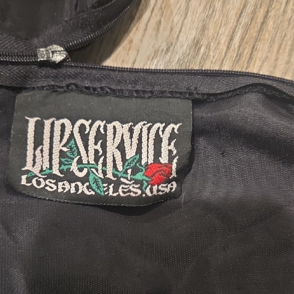 Lip Service Vintage Wimsigoth Vampire Gothic Black and Red Long Sleeve Dress - Picture 7 of 15